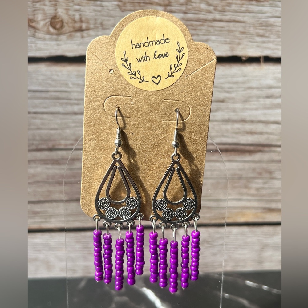 Purple Dangle Earrings